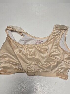 Caromed Wireless Velcro Cream Colored Bra Size 38